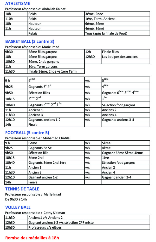 Programme Adam Hallal 7 mai 2017