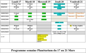 Programme planétarium