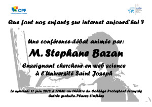 Conférence-débat Stéphane Bazan