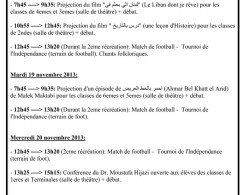 Programme de l'Independance