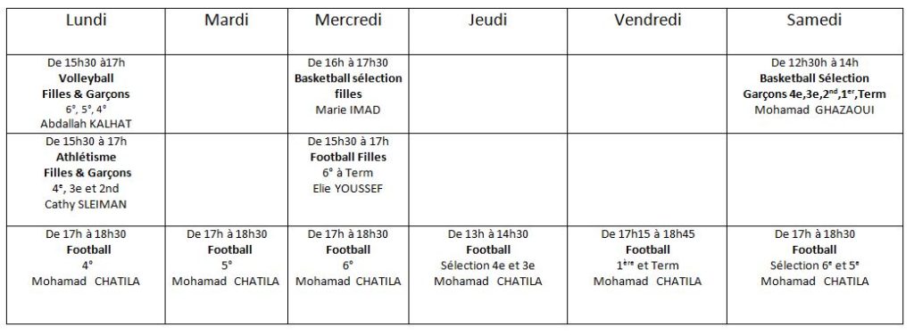 horaire-EPS