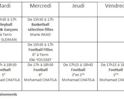 horaire-entrainement
