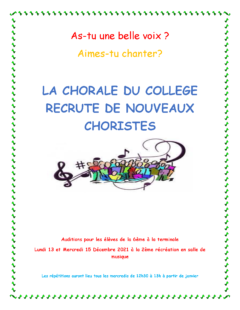 Affiche chorale