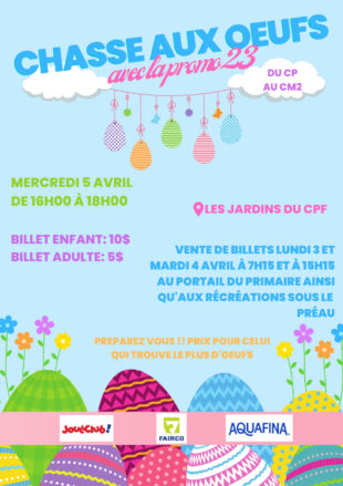 affiche chasse aux oeufs