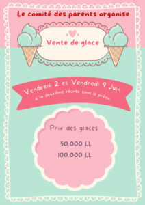 Vente de glaces du CDP